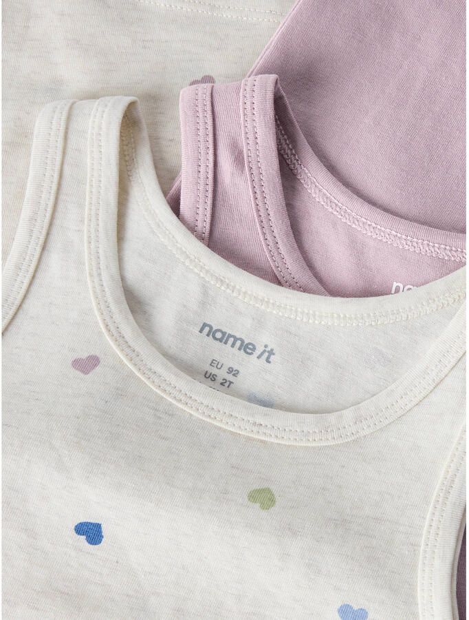 NAME IT MINI hemd ecru roze (set van 2) - Foto 2