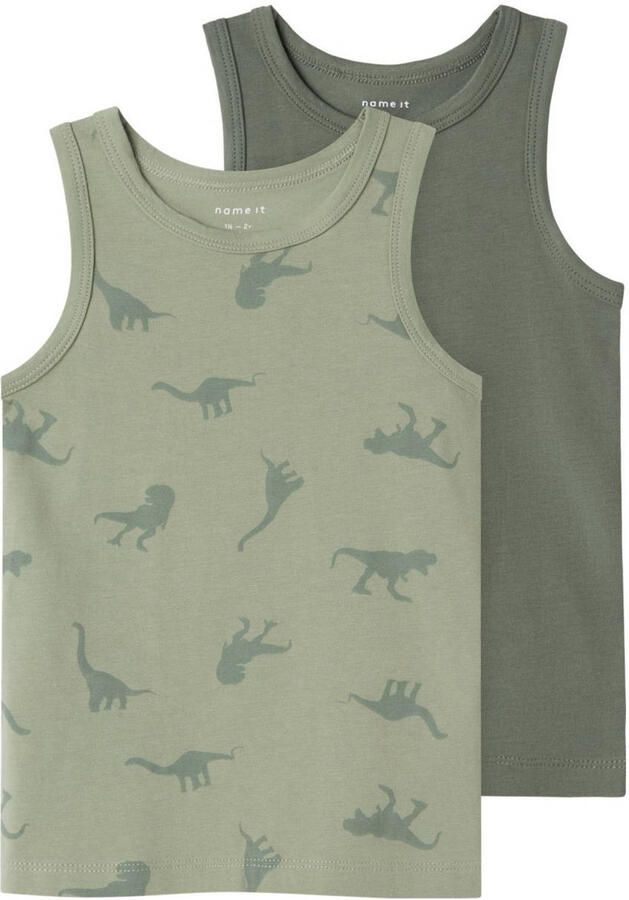 Name It Hemd NMMTANK TOP 2P AGAVE GREEN DINO NOOS (set 2 stuks) - Foto 3