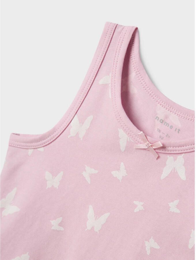 Name it MINI hemd set van 2 roze lichtroze Meisjes Stretchkatoen Ronde hals 104