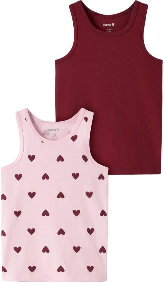 NAME IT MINI hemden met hartjes (set van 2)