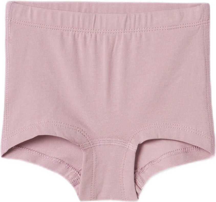 Name it MINI hipster NMFTIGHTS FLOWER set van 3 paars mauve Slip Meisjes Stretchkatoen 104 - Foto 2