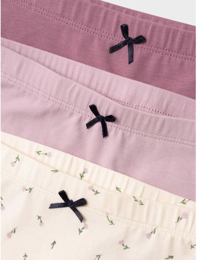 Name it MINI hipster NMFTIGHTS set van 3 beige lila paars Slip Meisjes Stretchkatoen 104 - Foto 2