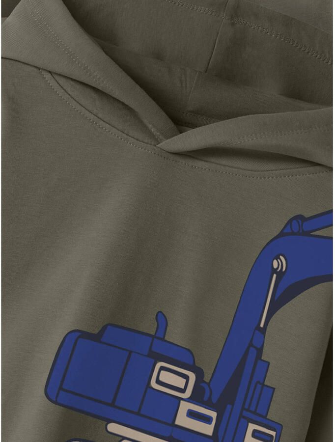NAME IT MINI hoodie met print donkergroen - Foto 2