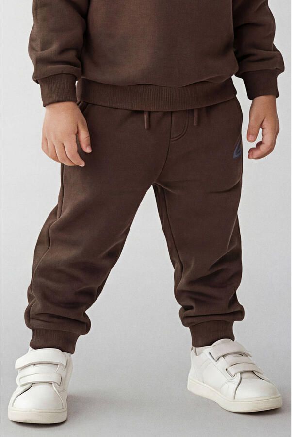 NAME IT MINI joggingbroek met print bruin