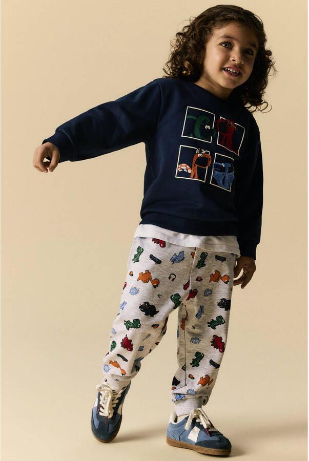 NAME IT MINI joggingbroek met print grijs - Foto 2