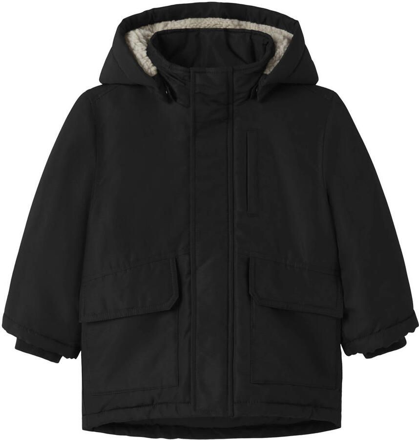 NAME IT MINI junior parka zwart