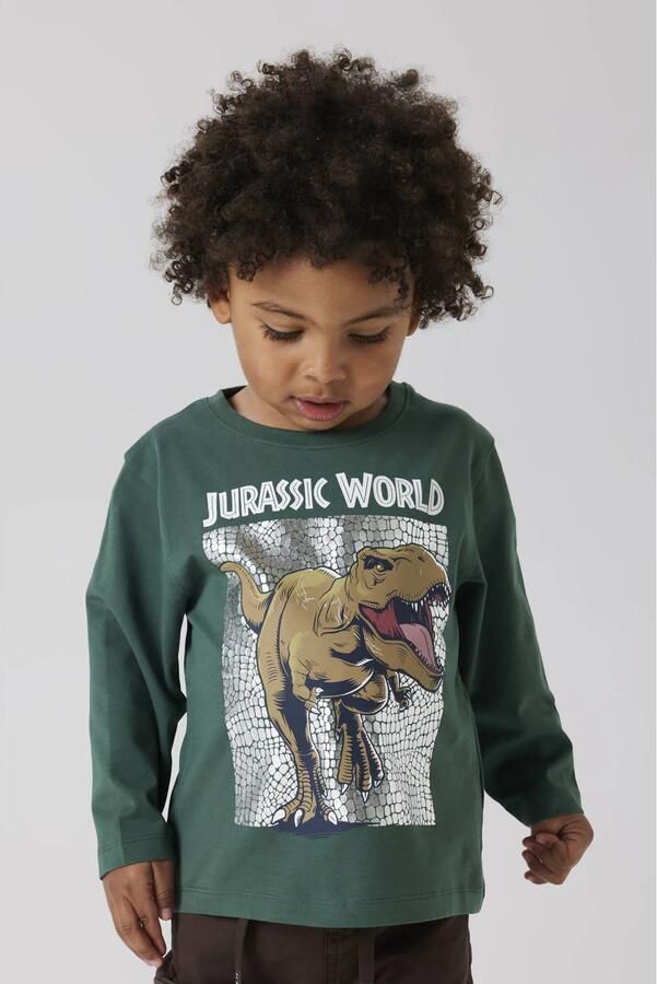 Name It Shirt met lange mouwen NMMJEWEL JURASSIC NREG LS TOP NOOS SKY - Foto 2