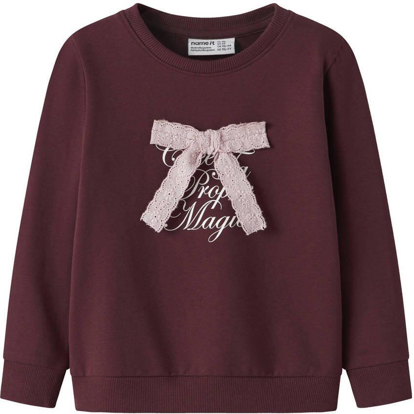 NAME IT MINI kersttrui paars
