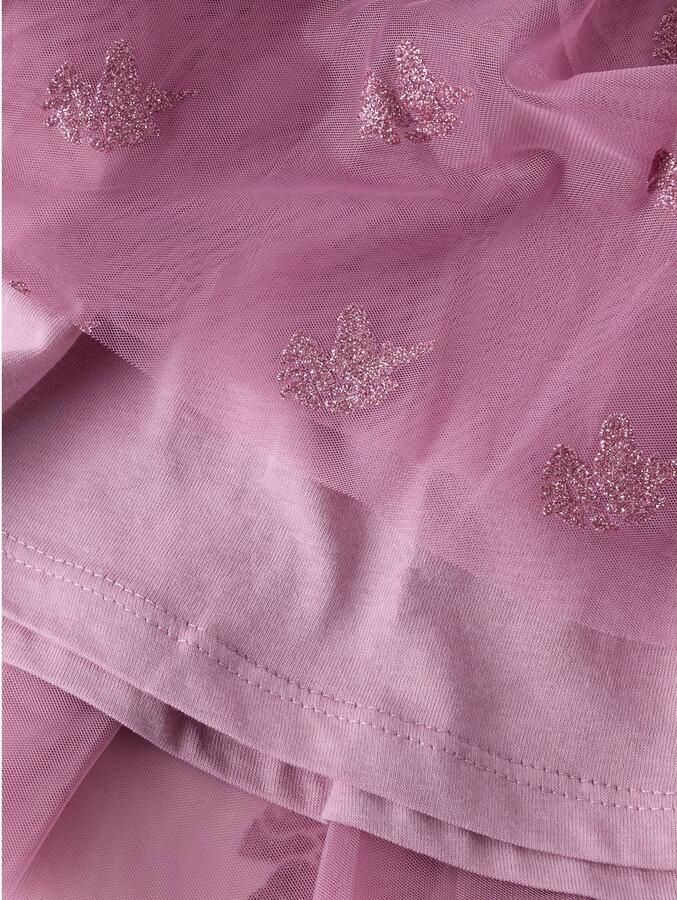 NAME IT MINI korte A-lijn tule rok met hartjes roze - Foto 2