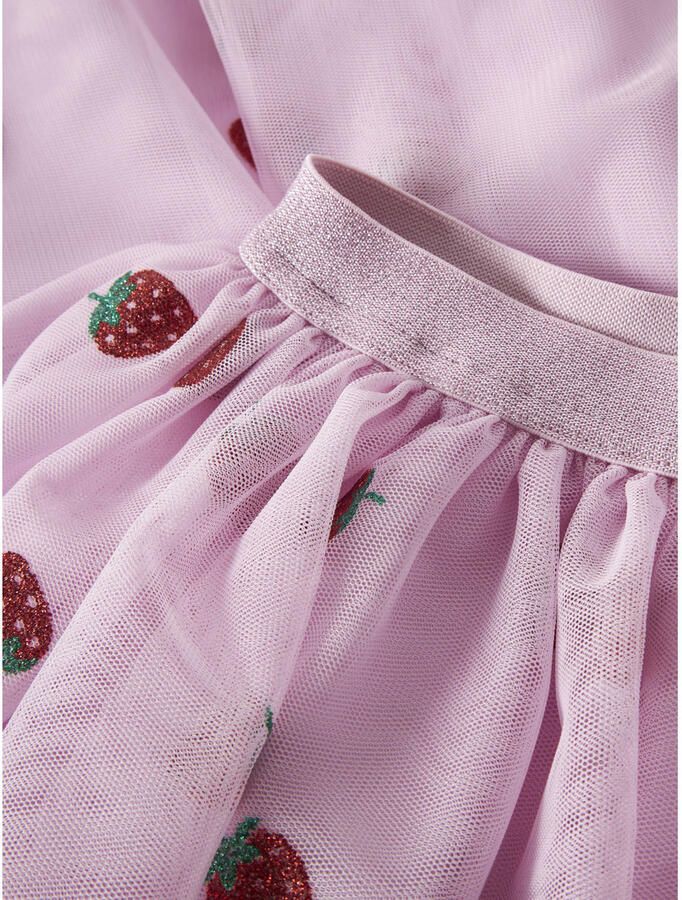 NAME IT MINI korte tule rok met aardbeien roze - Foto 2
