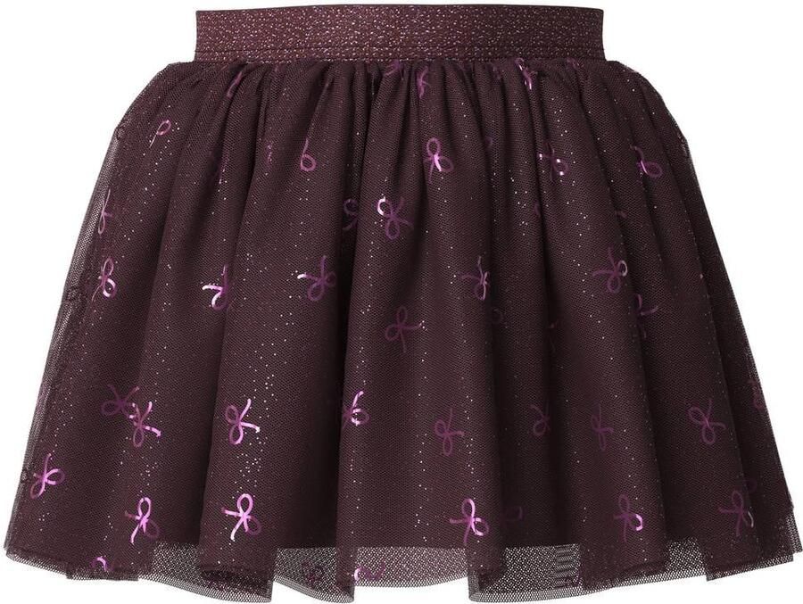 NAME IT MINI korte tule rok met print wijnrood Meisjes Polyester All over print