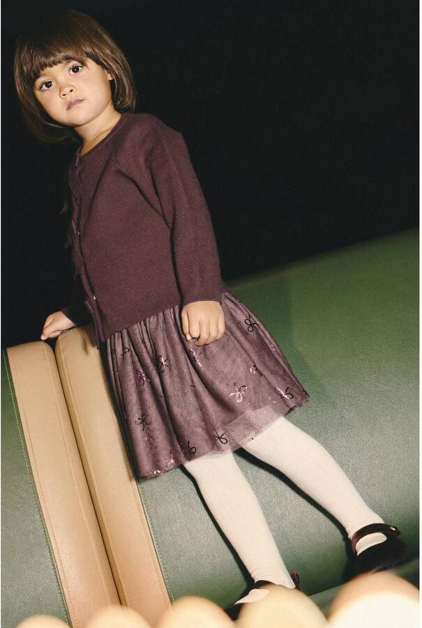 NAME IT MINI korte tule rok met print wijnrood Meisjes Polyester All over print - Foto 3