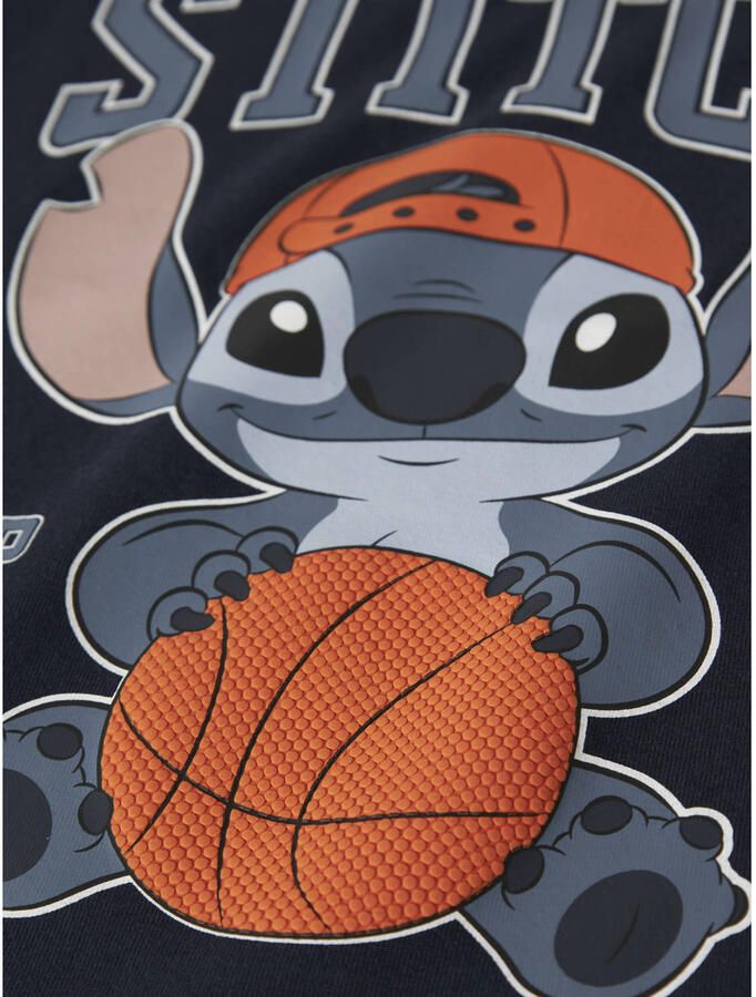 NAME IT MINI Lilo & Stitch longsleeve met print donkerblauw