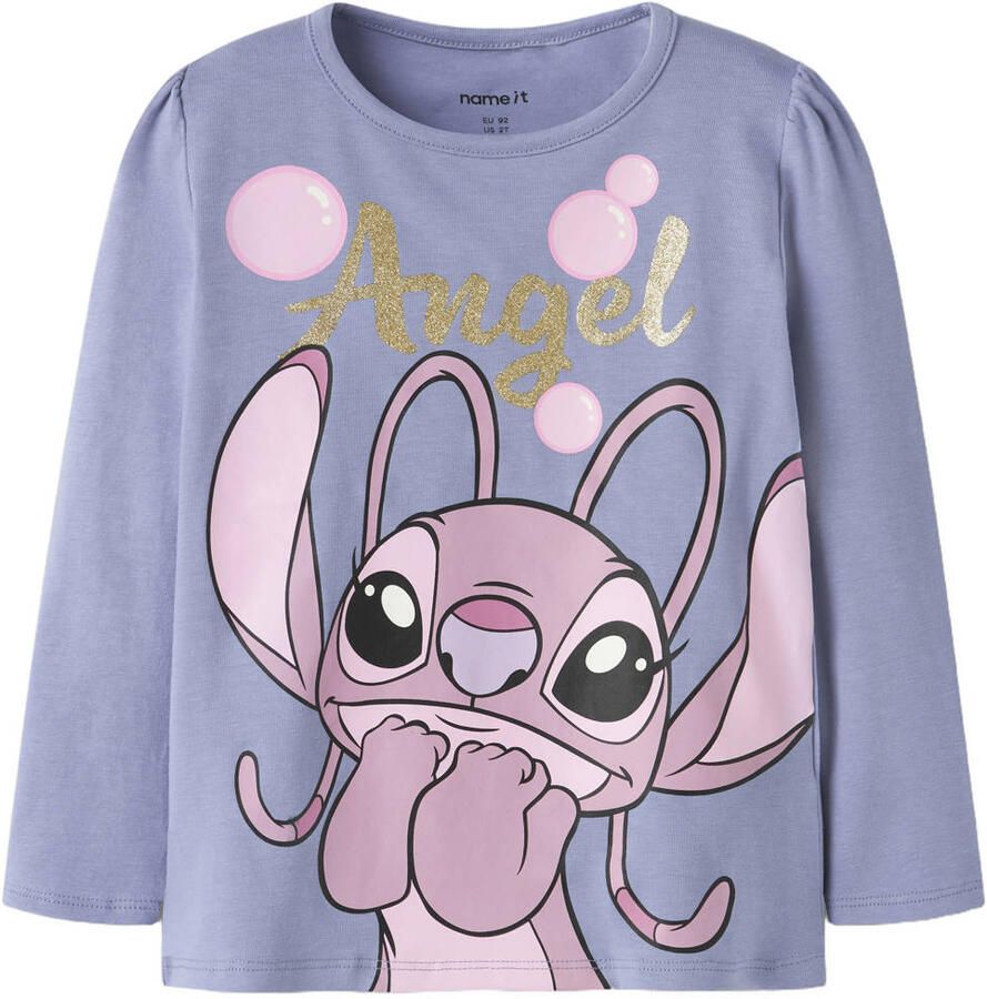 NAME IT MINI Lilo & Stitch longsleeve paars