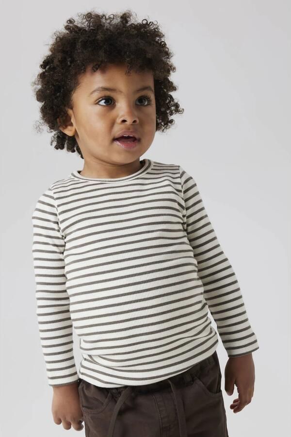 Name It Shirt met lange mouwen NMNBANI LS XSL TOP NOOS Strepen-look in geweldige ribkwaliteit