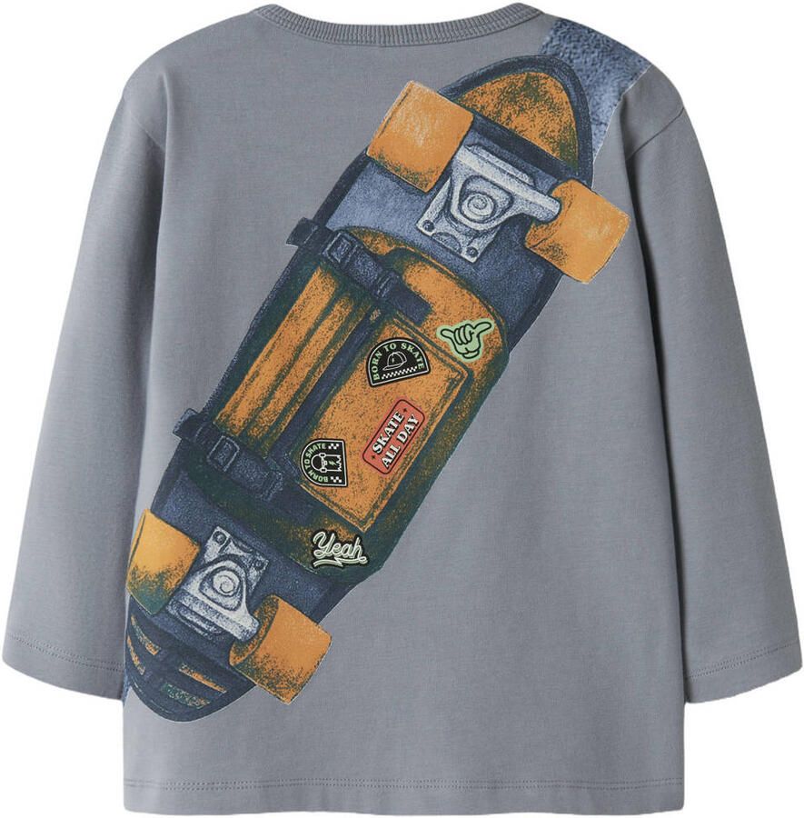NAME IT MINI longsleeve met backprint lichtblauw - Foto 2