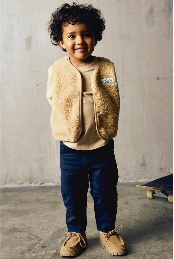 NAME IT MINI longsleeve met backprint lichtbruin - Foto 2