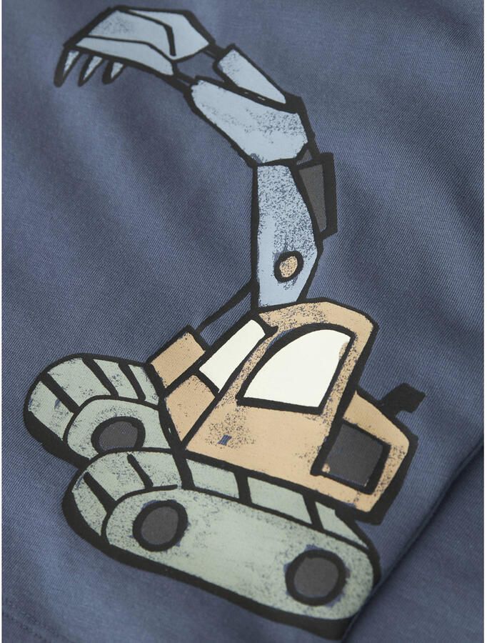 NAME IT MINI longsleeve met print blauw