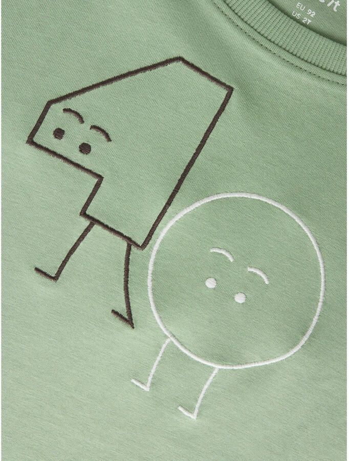 NAME IT MINI longsleeve met print groen - Foto 2