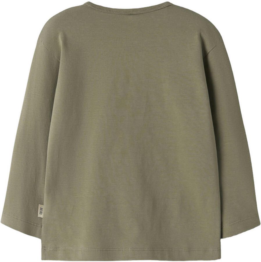 NAME IT MINI longsleeve met print kaki