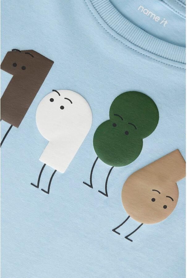 NAME IT MINI longsleeve met print lichtblauw - Foto 2