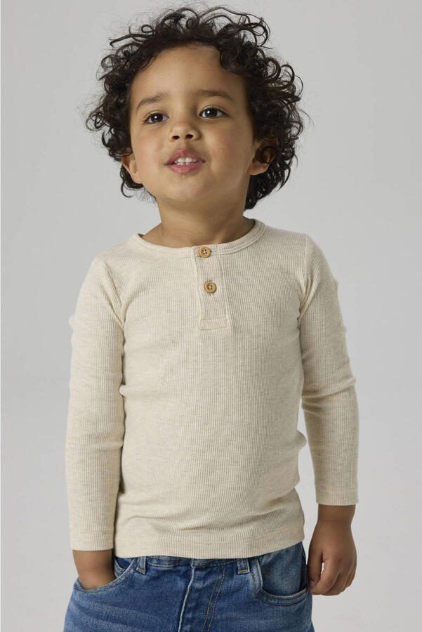 Name It Shirt met lange mouwen NMMKAB LS TOP NOOS in henley-stijl met korte knoopsluiting bij de halslijn - Foto 2