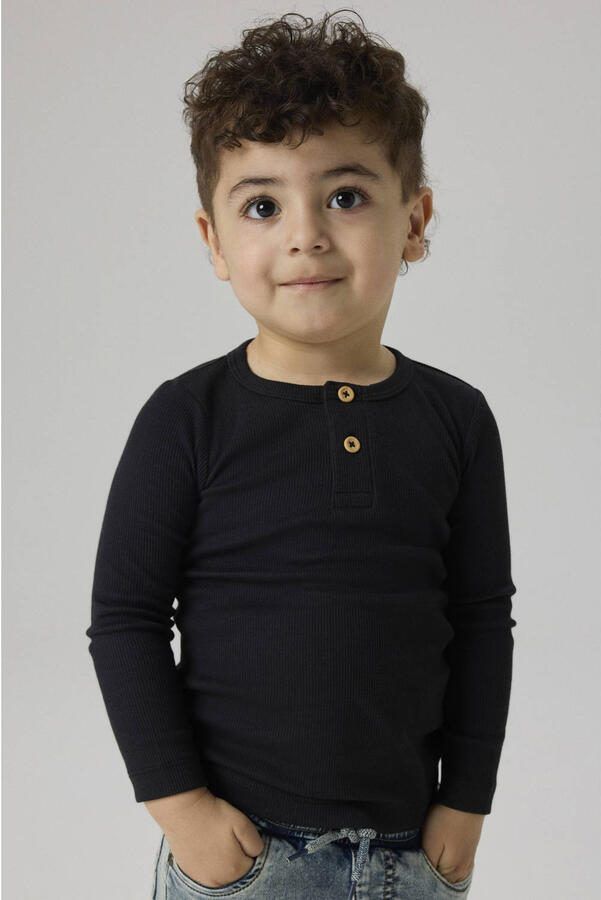 Name It Shirt met lange mouwen NMMKAB LS TOP NOOS in henley-stijl met korte knoopsluiting bij de halslijn - Foto 2