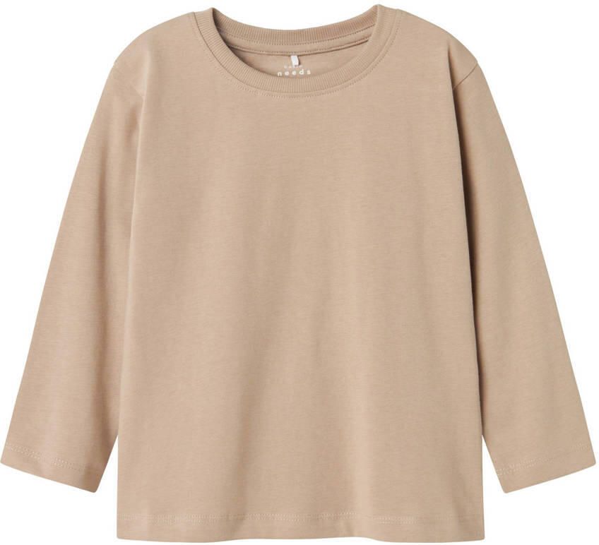 Name it MINI longsleeve NMMVOBBO beige Jongens Katoen Ronde hals Effen 104 - Foto 2