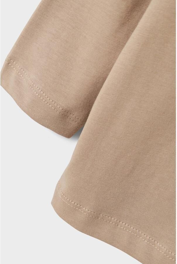 Name it MINI longsleeve NMMVOBBO beige Jongens Katoen Ronde hals Effen 104