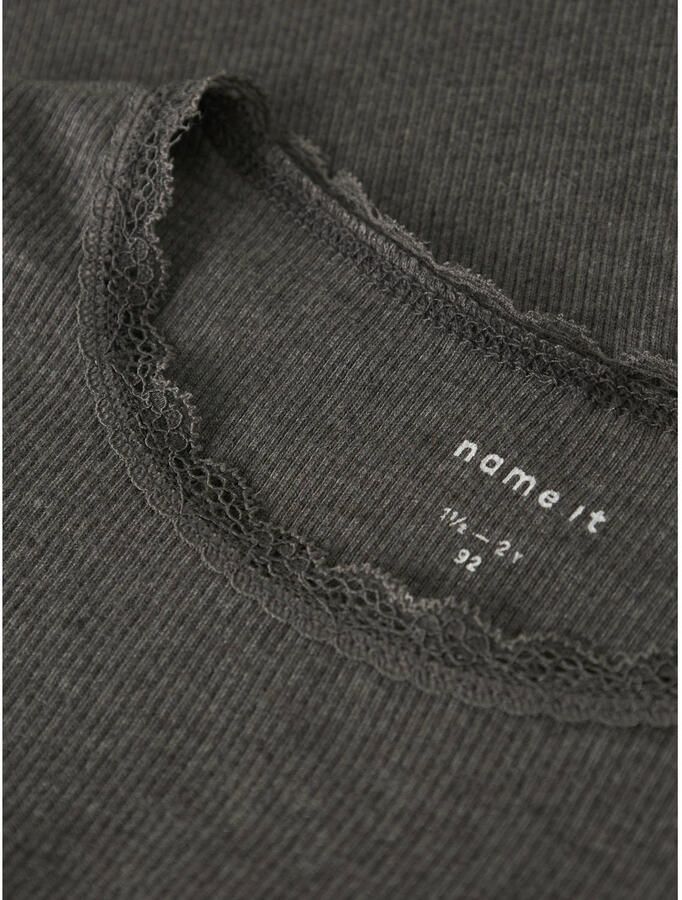 Name It Shirt met lange mouwen NMFKAB LS TOP NOOS in fijne rib en met schattige kanten rand aan de halslijn - Foto 2