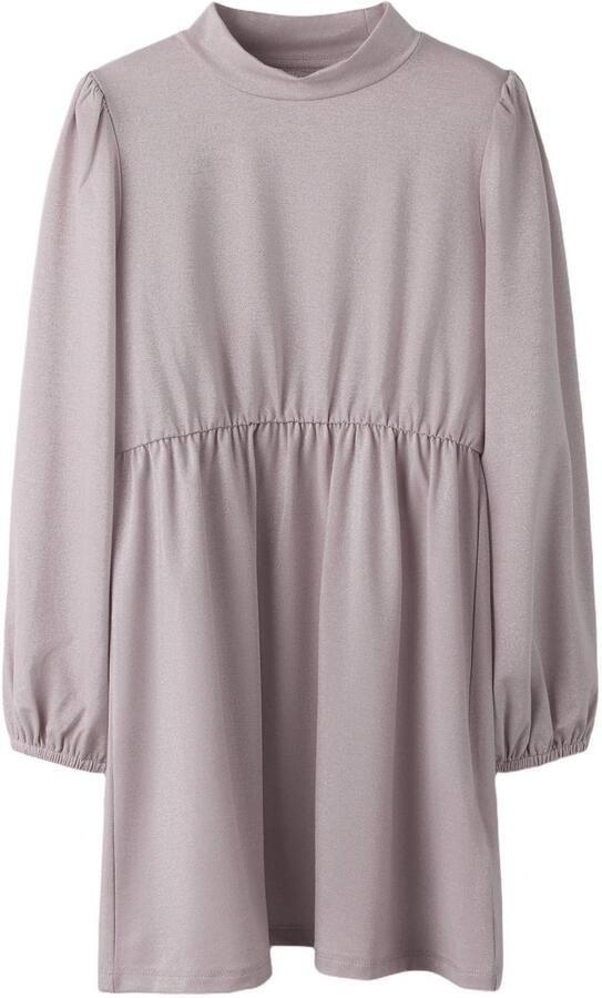 NAME IT MINI midi glitterjurk met glitters lila Paars Meisjes Polyester Opstaande kraag