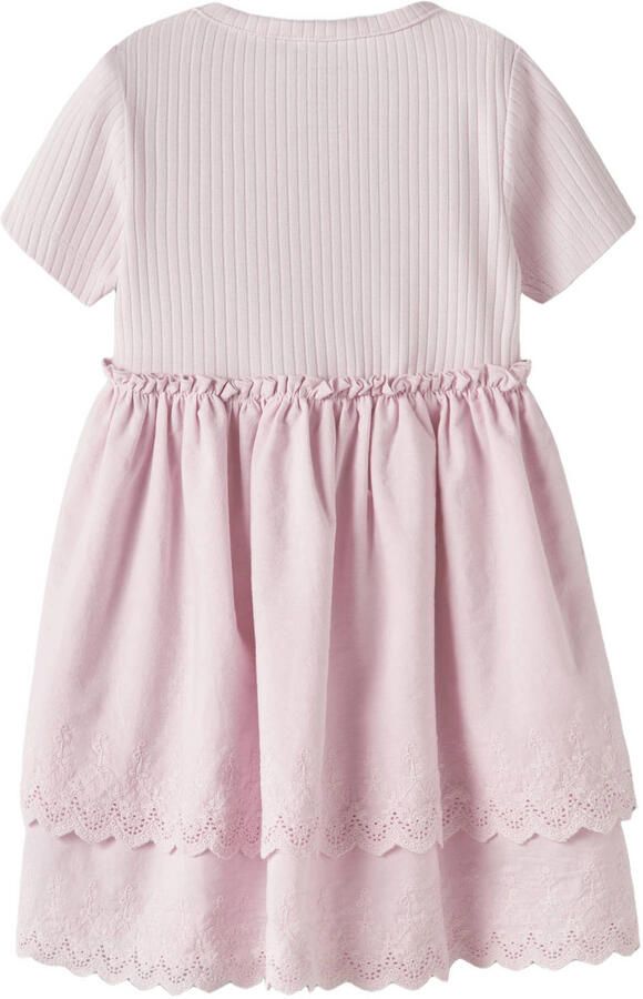 NAME IT MINI midi jurk broderie roze - Foto 3