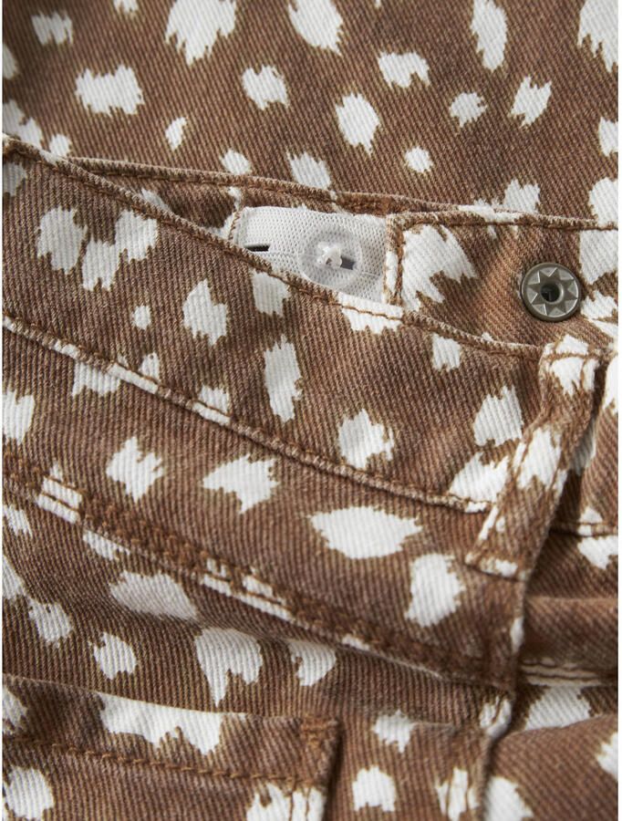 NAME IT MINI NMFBELLA barrel jeans met print bruin - Foto 2