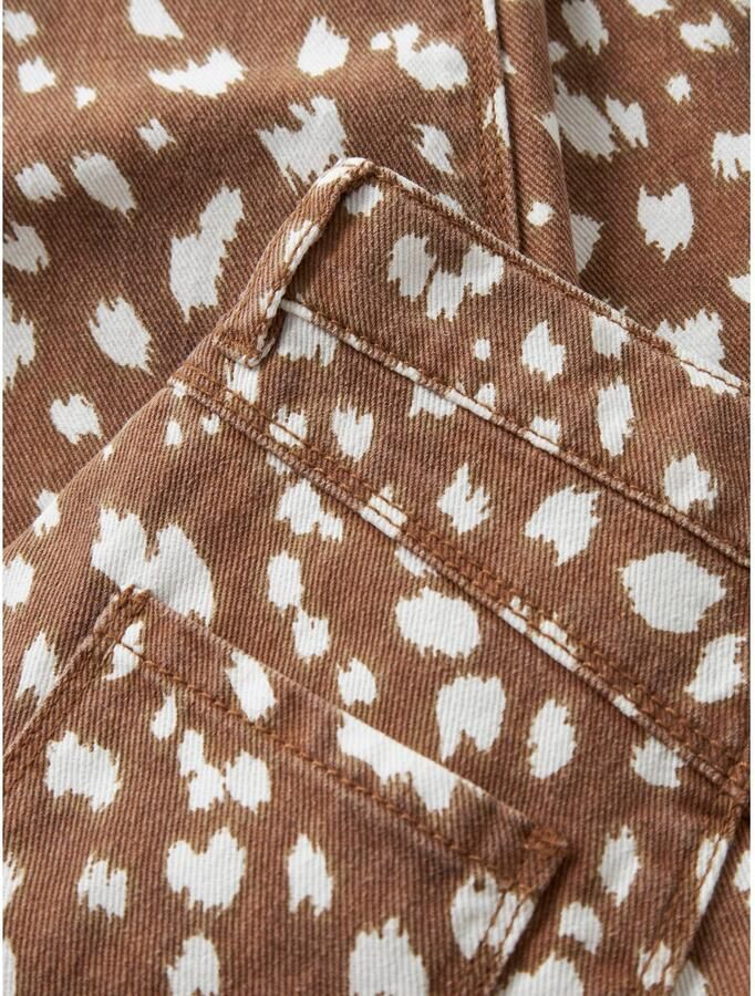 NAME IT MINI NMFBELLA barrel jeans met print bruin - Foto 3