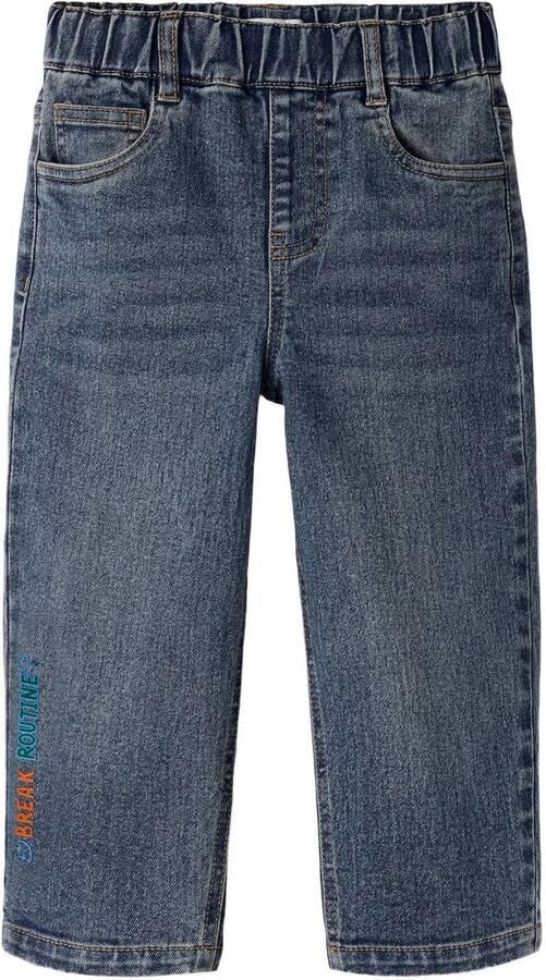 NAME IT MINI NMMBEN tapered jeans met tekst mediumblauw Jongens Stretchdenim - Foto 3