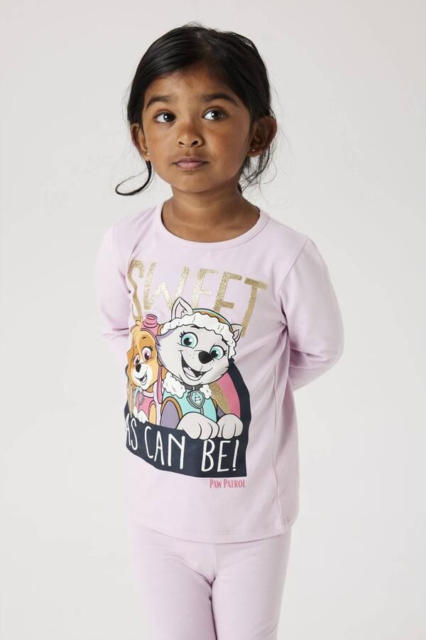NAME IT MINI Paw Patrol longsleeve roze Meisjes Stretchkatoen Ronde hals - Foto 2
