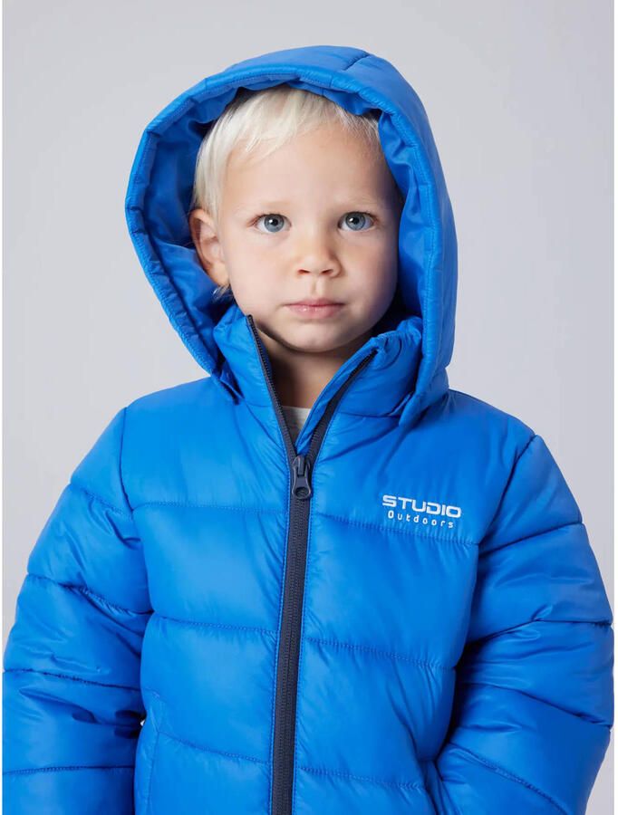 NAME IT MINI pufferjas blauw