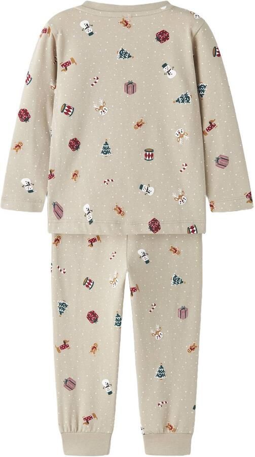 NAME IT MINI pyjama met print beige Stretchkatoen Ronde hals - Foto 2