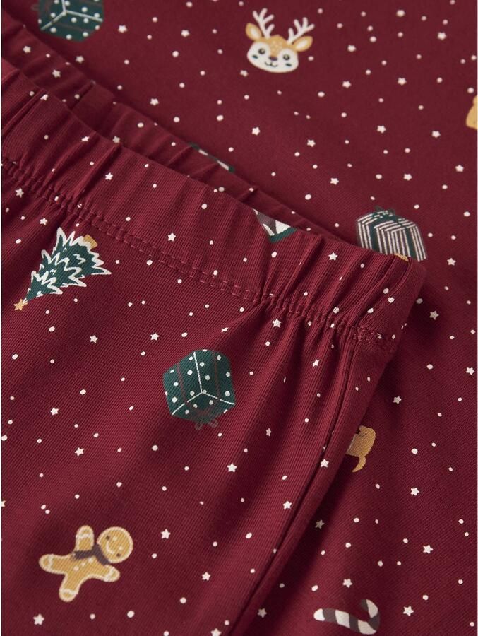 NAME IT MINI pyjama met print donkerrood Stretchkatoen Ronde hals - Foto 2