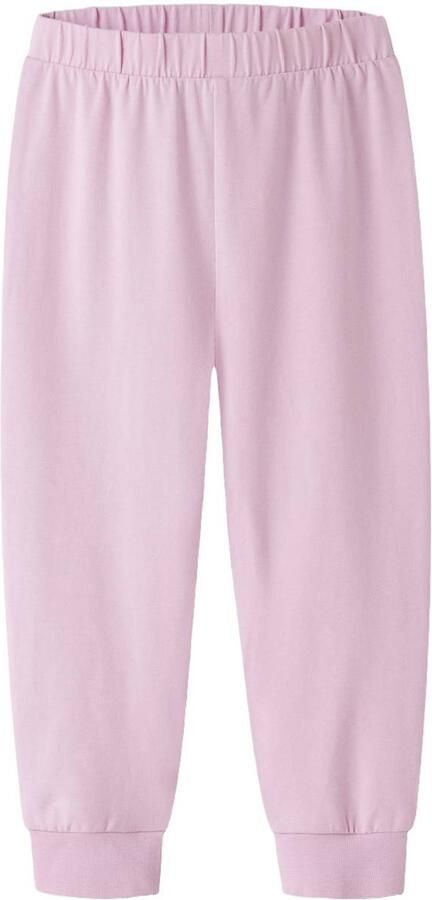 NAME IT MINI pyjama met print en ruches roze wit Meisjes Stretchkatoen Ronde hals - Foto 3