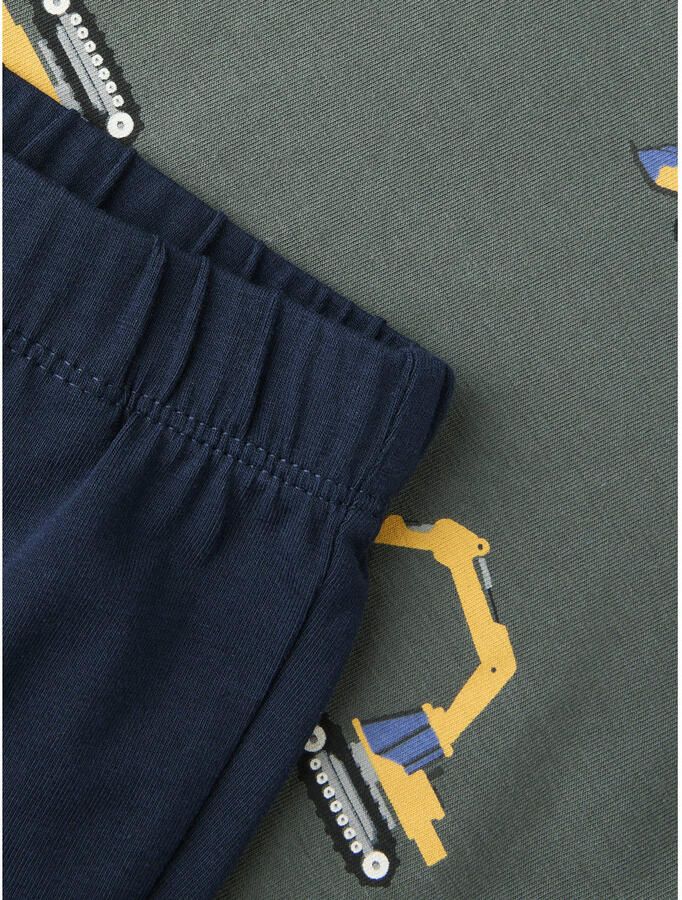 NAME IT MINI pyjama met print grijsgroen donkerblauw - Foto 2