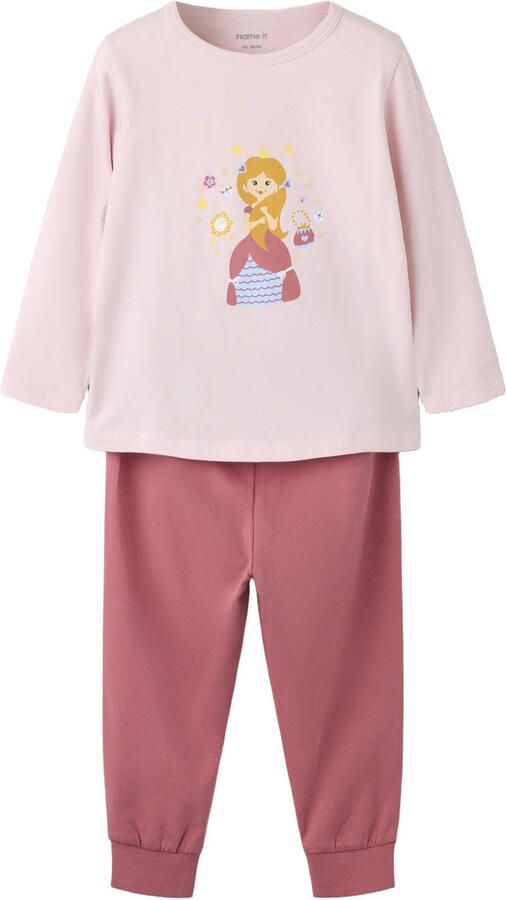 NAME IT MINI pyjama met print roze lichtroze