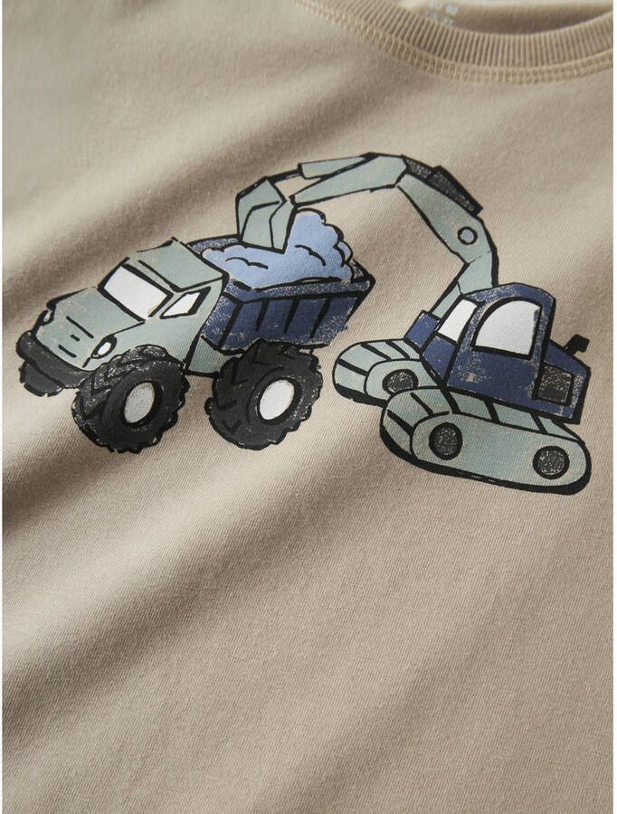 NAME IT MINI rechtvallend longsleeve met print beige - Foto 3
