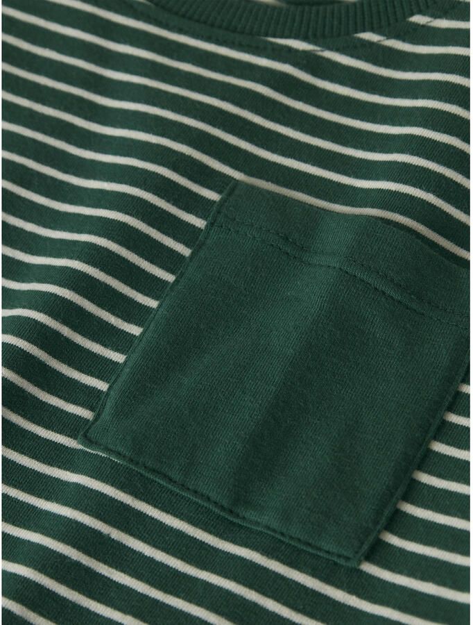 NAME IT MINI rechtvallende gestreepte longsleeve groen - Foto 2
