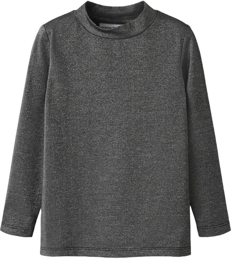 NAME IT MINI rechtvallende longsleeve antraciet