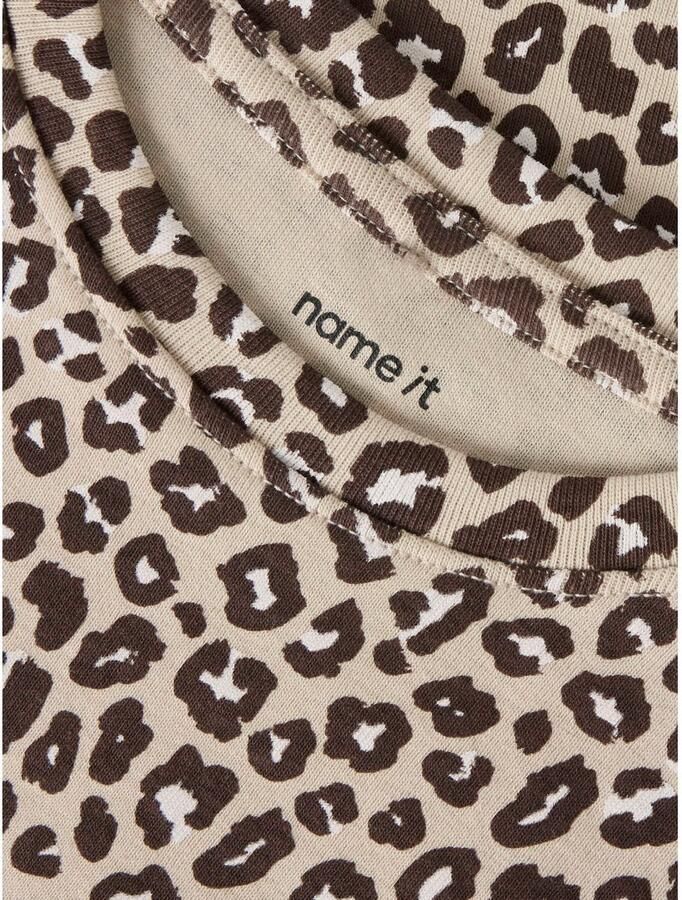 NAME IT MINI rechtvallende longsleeve met panterprint beige - Foto 2