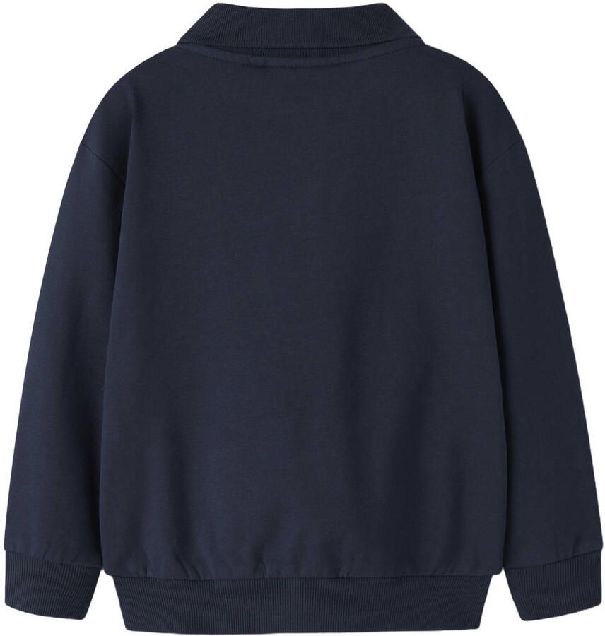 NAME IT MINI rechtvallende sweater met print donkerblauw - Foto 2