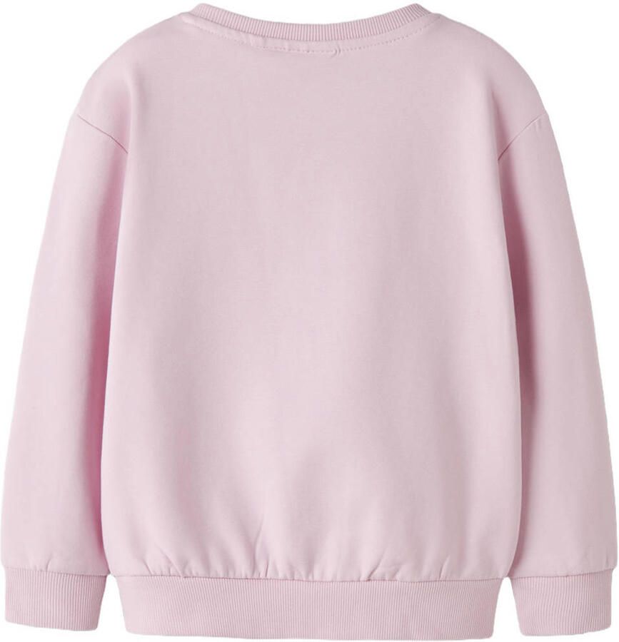 NAME IT MINI rechtvallende sweater met print lichtroze - Foto 2