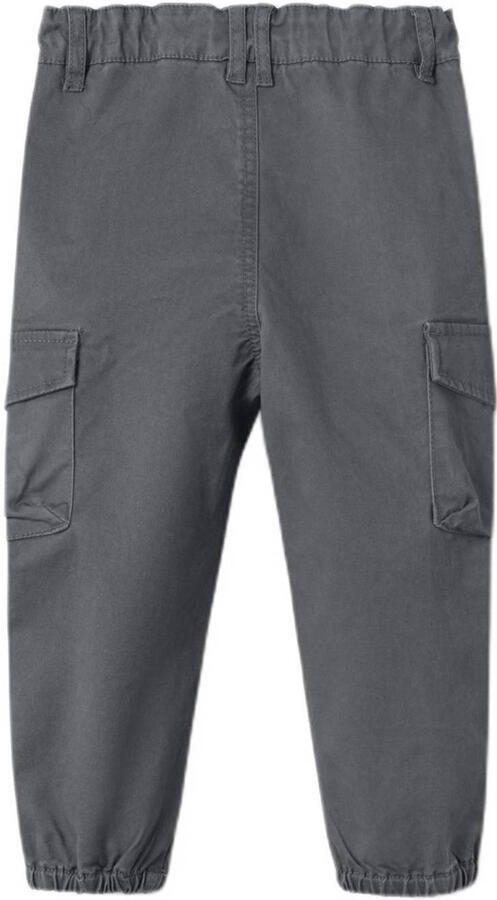 Name it MINI regular fit cargobroek NMMBEN donkergrijs Jongens Stretchkatoen 104 - Foto 2