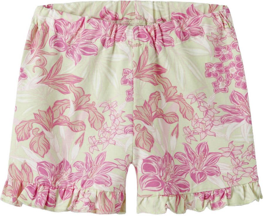 NAME IT MINI regular gebloemde casual short roze